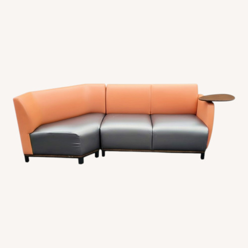 Used Vintage/Antique Leather 2 Piece Sectional for sale on AptDeco