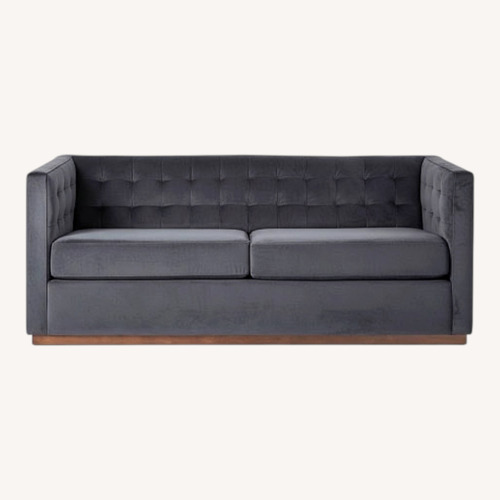 Used West Elm Rochester Sofa - Dark Gray Velvet  for sale on AptDeco