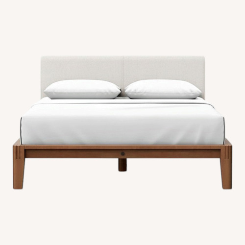 Used Thuma Full Bed Walnut With PillowBoard for sale on AptDeco