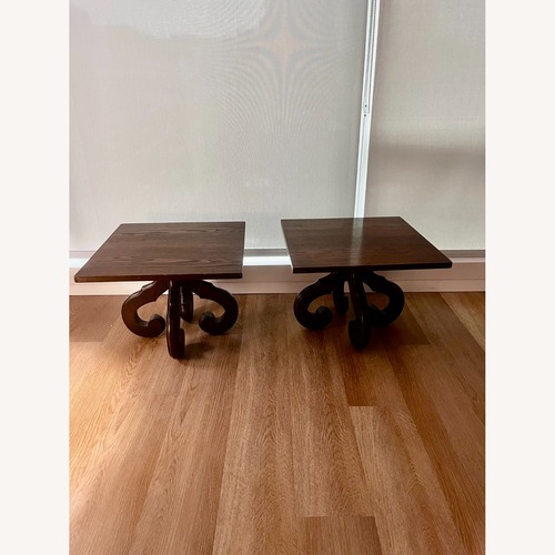 Used Pair of Vintage Spanish-Style Wood End Tables for sale on AptDeco