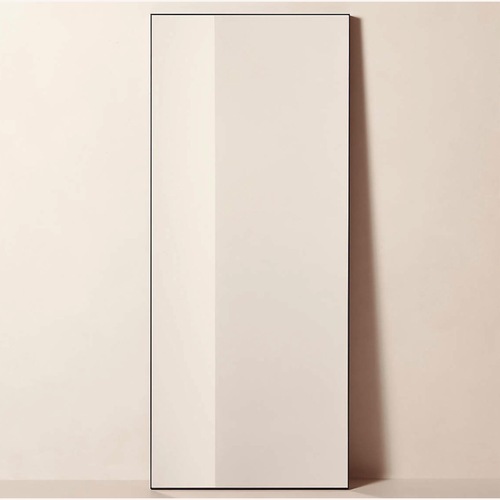 Used CB2 Infinity Black Metal Floor Mirror for sale on AptDeco