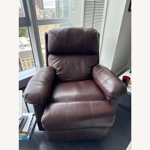 Used Brown Leather Recliner for sale on AptDeco