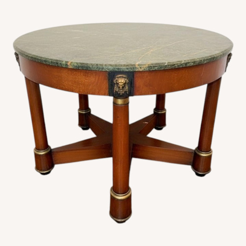 Used Green Marble Antique Round Table for sale on AptDeco