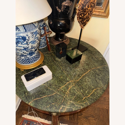 Used Green Marble Antique Round Table for sale on AptDeco