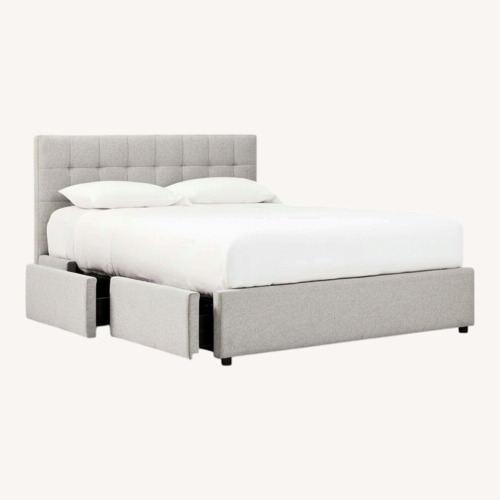 Used West Elm Emmett Side Storage Queen Bed, Graphite for sale on AptDeco