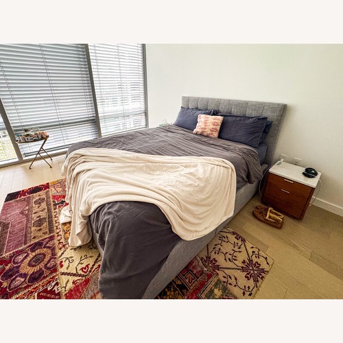 Used West Elm Emmett Side Storage Queen Bed, Graphite for sale on AptDeco