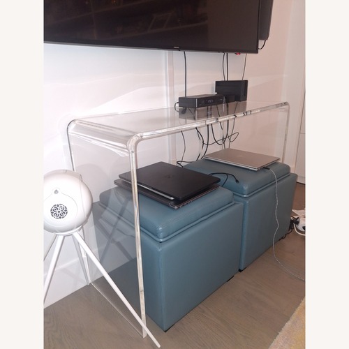 Used CB2 Peekaboo Acrylic Console Table for sale on AptDeco