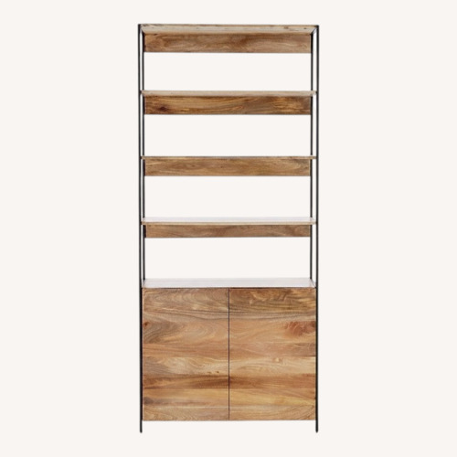 Used West Elm Industrial Solid Wood Modular Open & Closed Storage (33") for sale on AptDeco