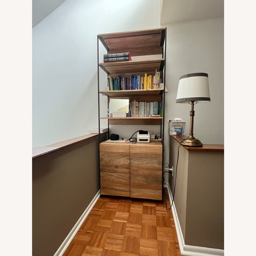 Used West Elm Industrial Solid Wood Modular Open & Closed Storage (33") for sale on AptDeco