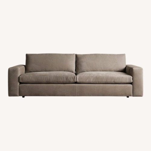 Used Arhaus Verona Stone Leather Couch for sale on AptDeco
