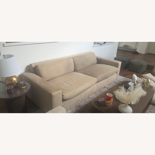Used Arhaus Verona Stone Leather Couch for sale on AptDeco