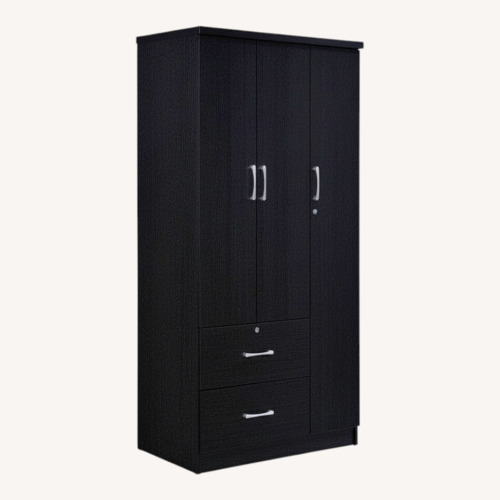 Used Black Wood Armoire for sale on AptDeco