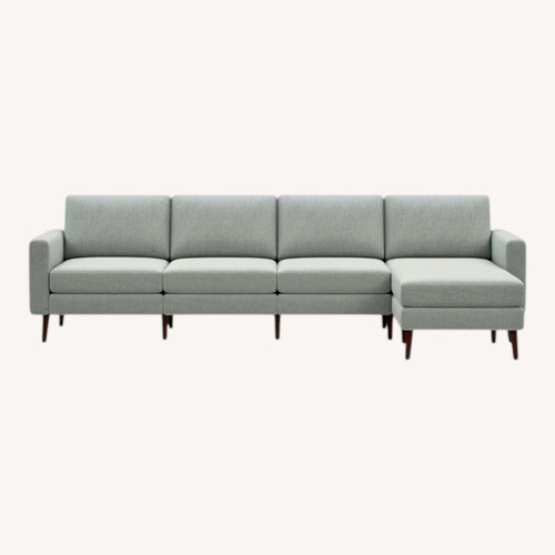 Used Burrow Nomad Plus King Sectional Light Gray for sale on AptDeco