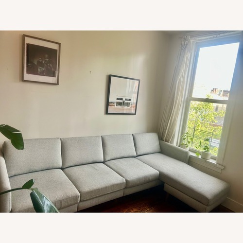 Used Burrow Nomad Plus King Sectional Light Gray for sale on AptDeco