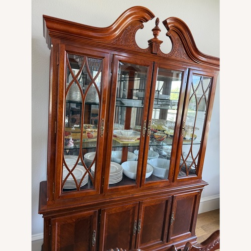 Used Vintage/Antique Dark Brown Wood Sideboard for sale on AptDeco