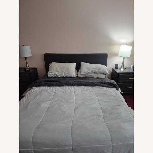 Used Wayfair Dark Gray Queen Bed for sale on AptDeco