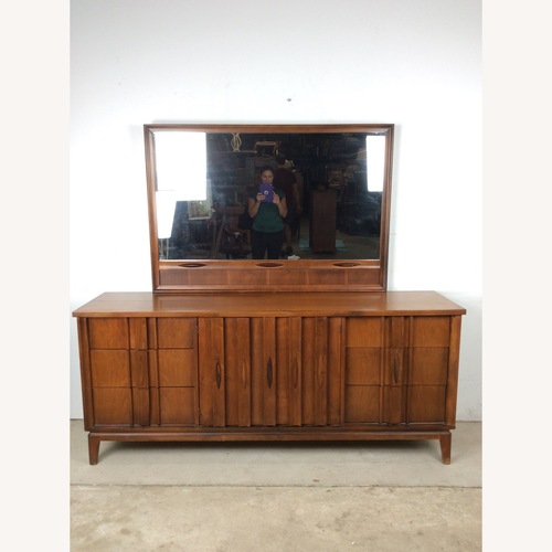 Used Mid Century Lowboy with Mirror by Thomasville for sale on AptDeco