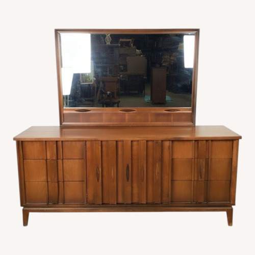 Used Mid Century Lowboy with Mirror by Thomasville for sale on AptDeco