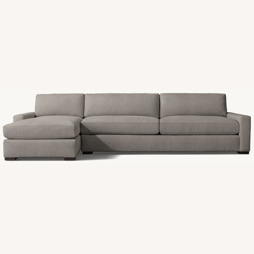 Used Restoration Hardware Gray Chaise Sectional 116" for sale on AptDeco