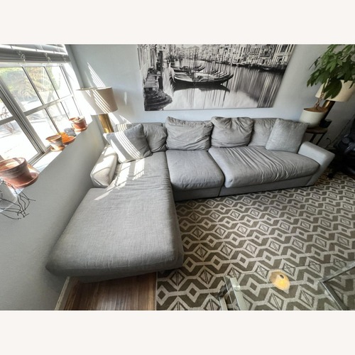 Used Restoration Hardware Gray Chaise Sectional 116" for sale on AptDeco