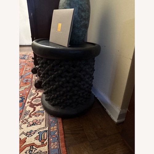 Used Vintage/Antique Black Wood Side Table for sale on AptDeco