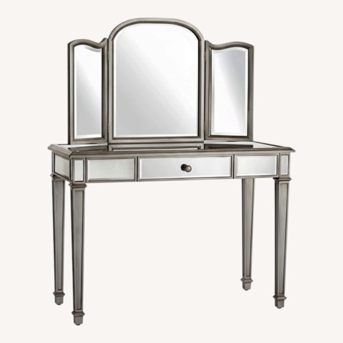Used Pier 1 Imports Hayworth Mirrored Vanity with Stool for sale on AptDeco