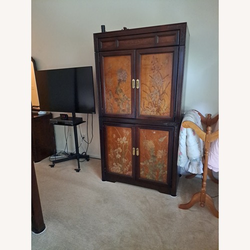 Used Henredon Dark Brown Wood Armoire for sale on AptDeco