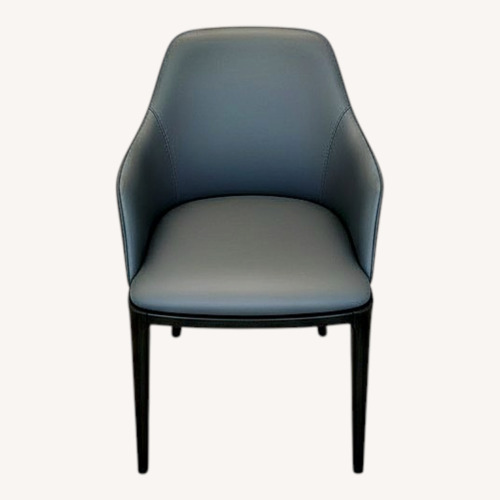 Used Dark Gray Leather Dining Chairs for sale on AptDeco