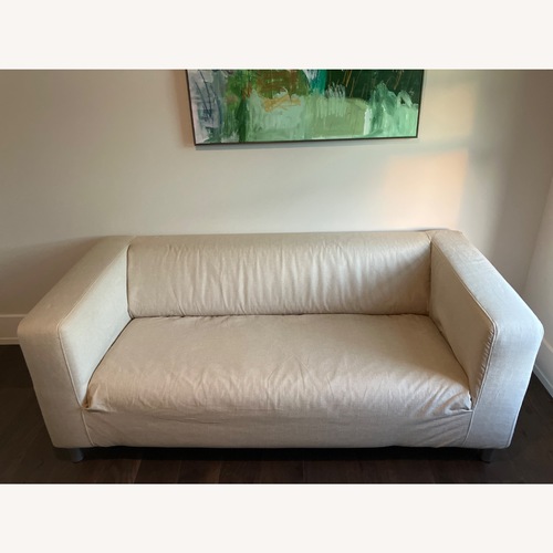 Used IKEA Natural Fabric 2 Seater Sofa for sale on AptDeco