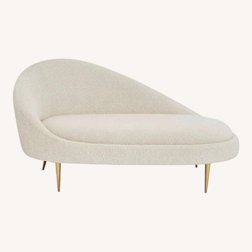 Used Jonathan Adler White Boucle Ether Chaise Lounge for sale on AptDeco