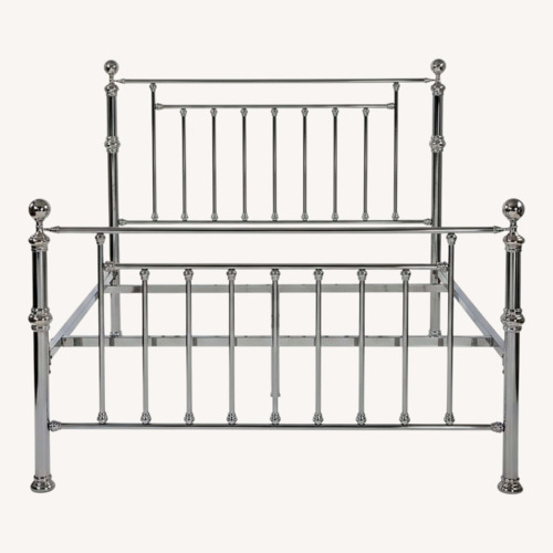 Used Restoration Hardware Nottingham Silver Metal Headboard for sale on AptDeco