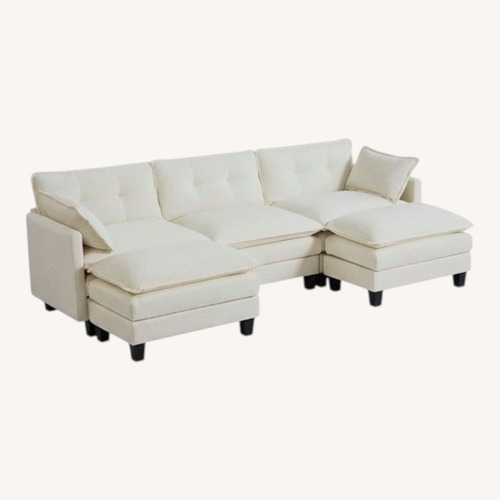 Used Walmart Cream Sofa Sectional  for sale on AptDeco