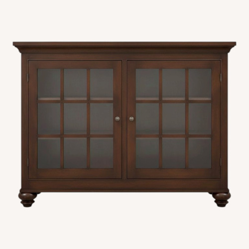 Used Restoration Hardware Wood and Glass Bookcase for sale on AptDeco