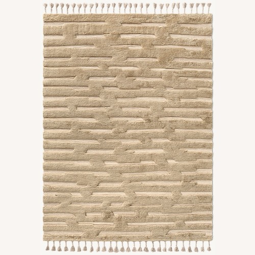 Used Restoration Hardware Morro Wool Rug 9x12 Wheat Hand-Knotted Wool for sale on AptDeco