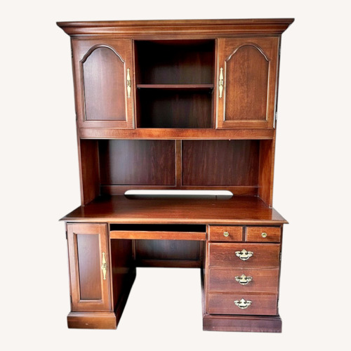 Used Desk w/ Hutch, Sliding Keyboard & Printer Tray for sale on AptDeco