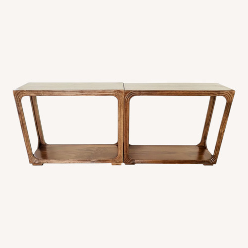 Used Solid Wood Console Table Set (2 items total)  for sale on AptDeco