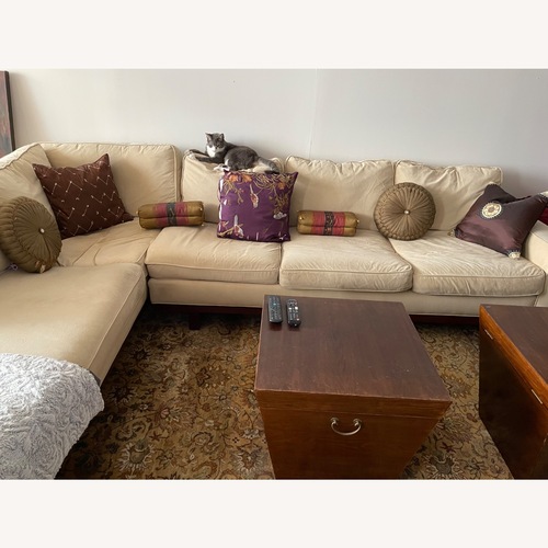 Used L-shaped Sectional Fabric Sofa for sale on AptDeco