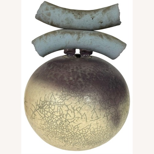 Used Lidded Bob Smith Studio Raku Pottery Sculpture for sale on AptDeco