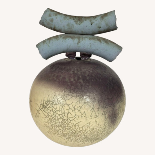 Used Lidded Bob Smith Studio Raku Pottery Sculpture for sale on AptDeco