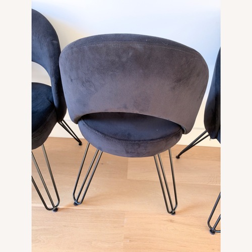 Used Safavieh Jora Black Velvet Dining Chairs for sale on AptDeco
