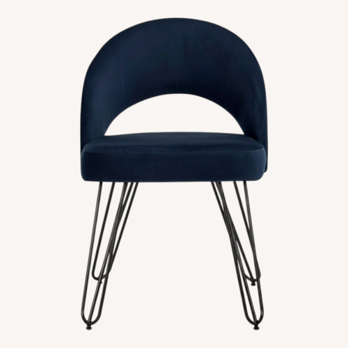 Used Safavieh Jora Black Velvet Dining Chairs for sale on AptDeco