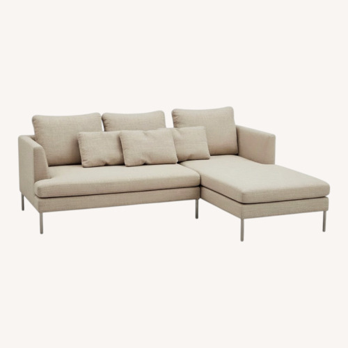 Used Bo Concept Istra Light Gray Fabric 2 Piece Sectional for sale on AptDeco