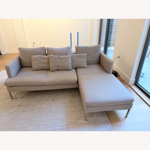 Used Bo Concept Istra Light Gray Fabric 2 Piece Sectional for sale on AptDeco
