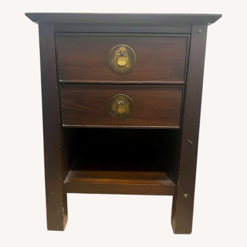 Used Dark Brown Wood Nightstand for sale on AptDeco