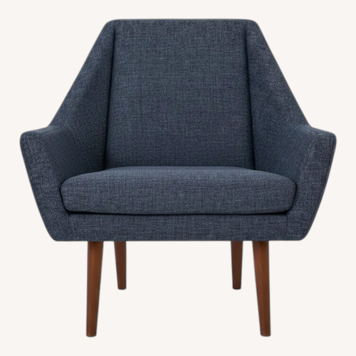 Used Article Angle Chair - Denim Blue W Walnut Legs for sale on AptDeco