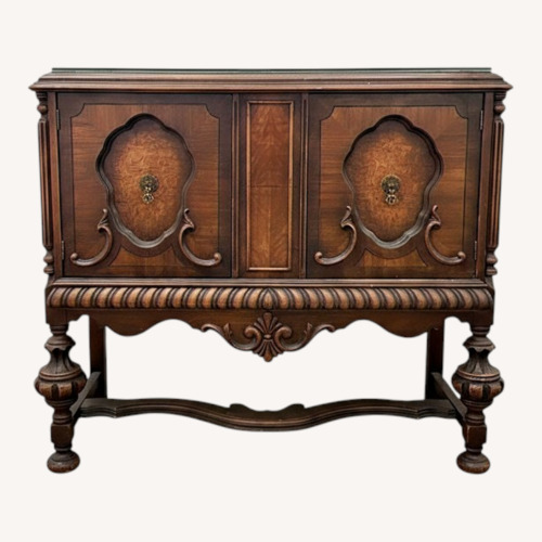 Used Vintage/Antique Finds Dark Brown Wood Armoire for sale on AptDeco