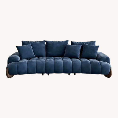 Used Povision Arlo Sofa - Blue Velvet for sale on AptDeco
