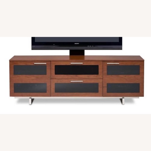 Used Dark Brown Wood Media Storage for sale on AptDeco