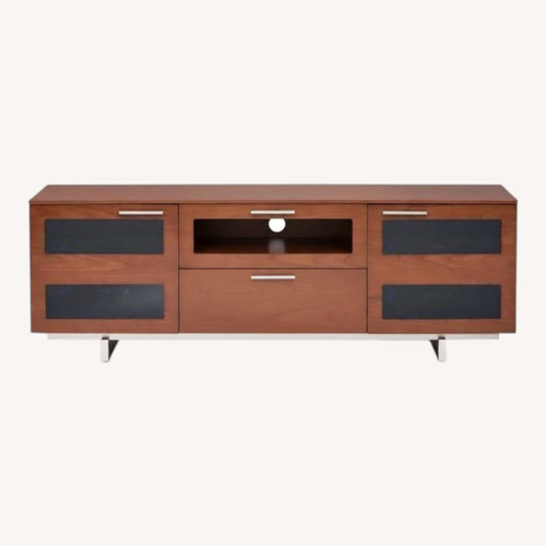 Used Dark Brown Wood Media Storage for sale on AptDeco