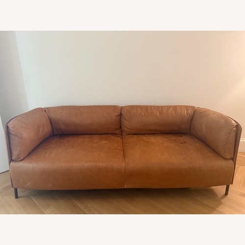 Used CB2 Clarendon Leather 2 Seater Sofa for sale on AptDeco